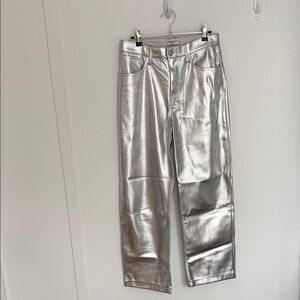 Abercrombie & Fitch Silver High Rise Pants